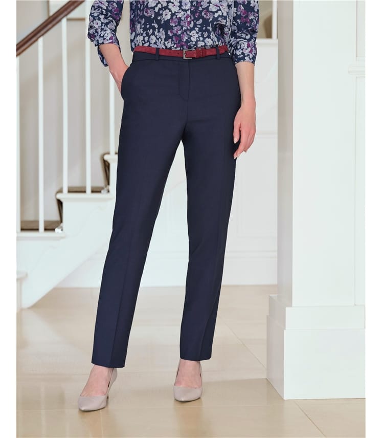 Wool Slim Leg Trouser