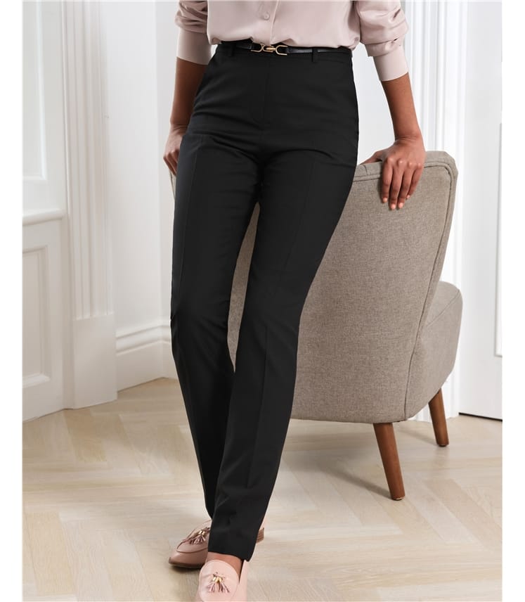Wool Slim Leg Trouser