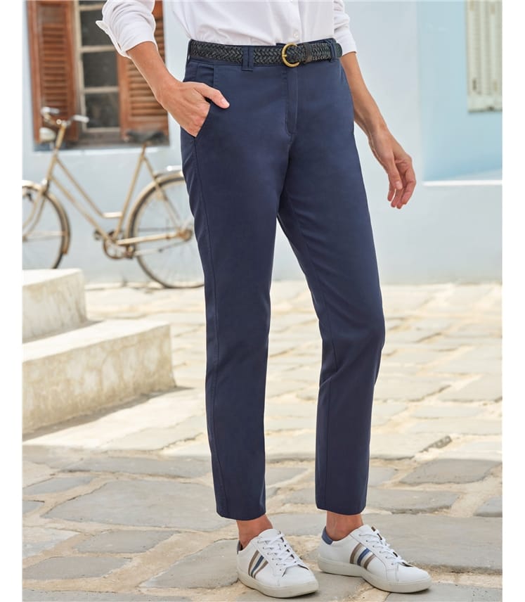 Pantalon chino - Femme - Coton mélangé