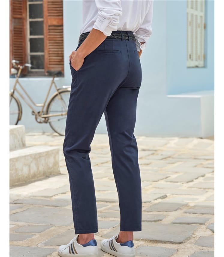 Pantalon chino - Femme - Coton mélangé