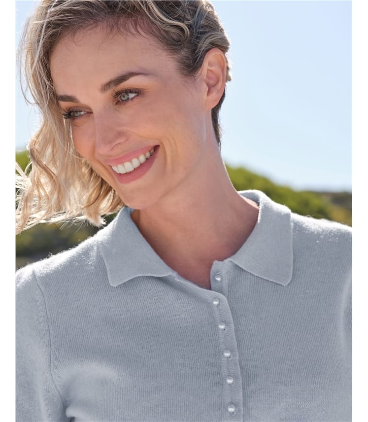 Polo en maille - Femme - Cachemire & Mérinos