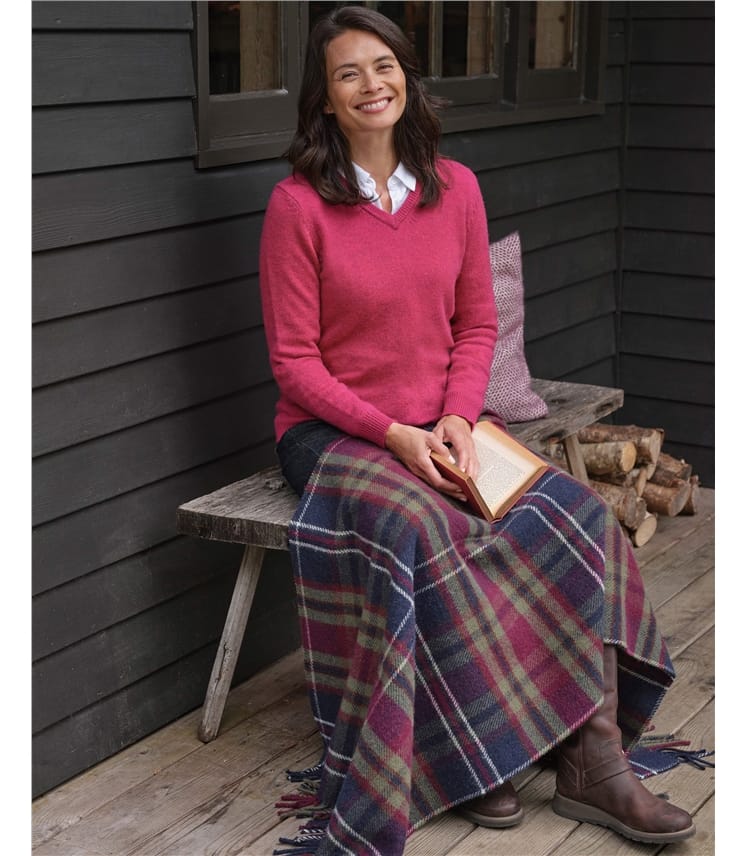 Morello Pure Wool Pure Wool Tartan Armchair Throw