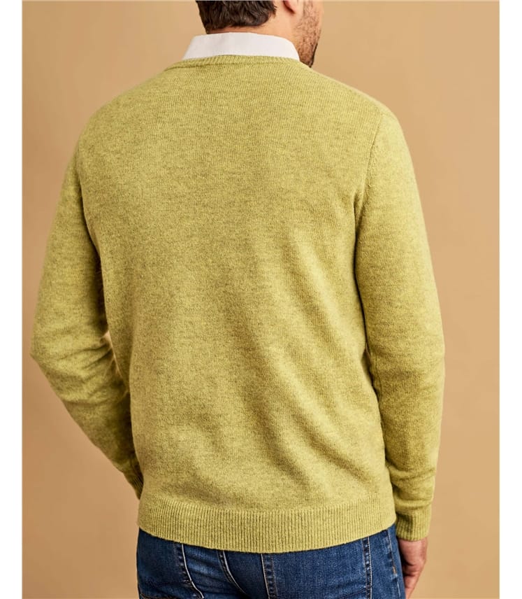 Mens Lambswool V Neck Jumper