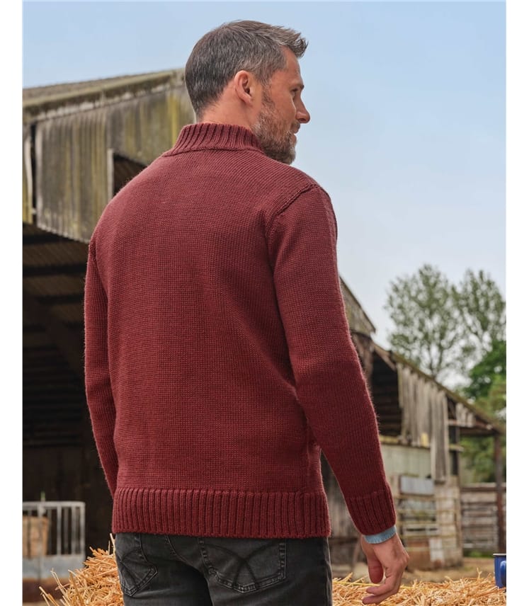 Strickjacke mit Knöpfen aus reiner Wolle für Herren