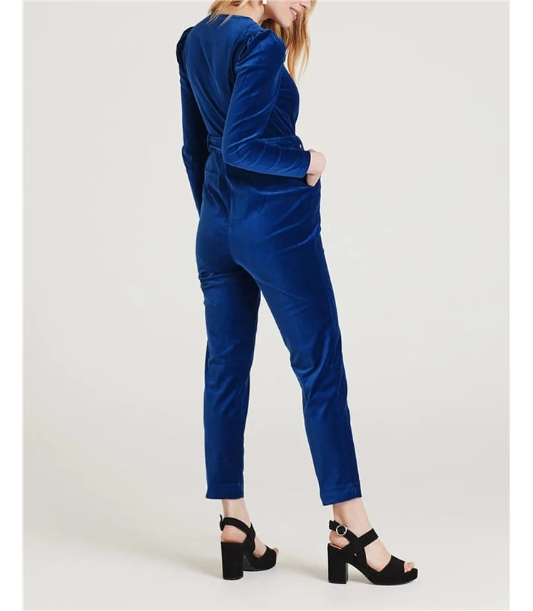 Aubrie - Sampt-Jumpsuit aus Bio-Baumwolle