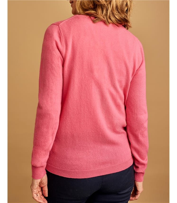Cashmere Merino Classic V Neck Cardigan