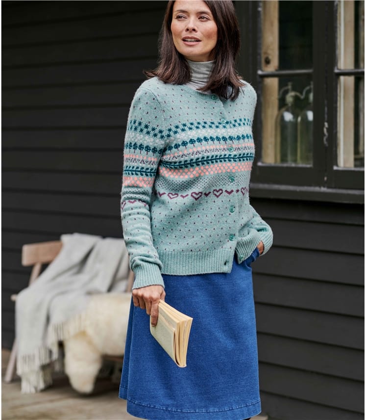 ladies lambswool cardigan