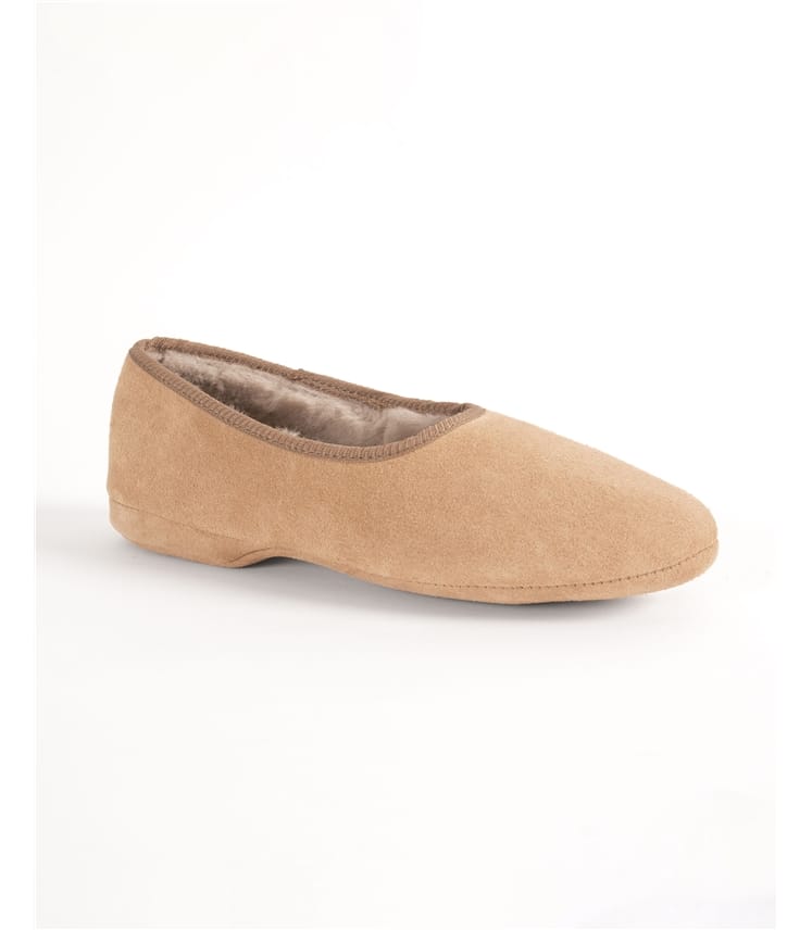 Womens Ballerina Sheepskin Slippers