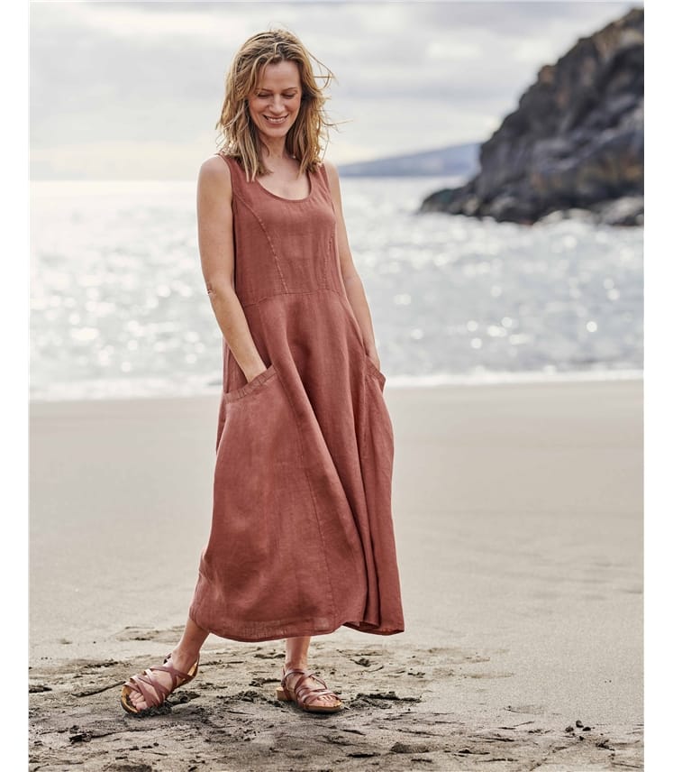 linen dress with pockets uk