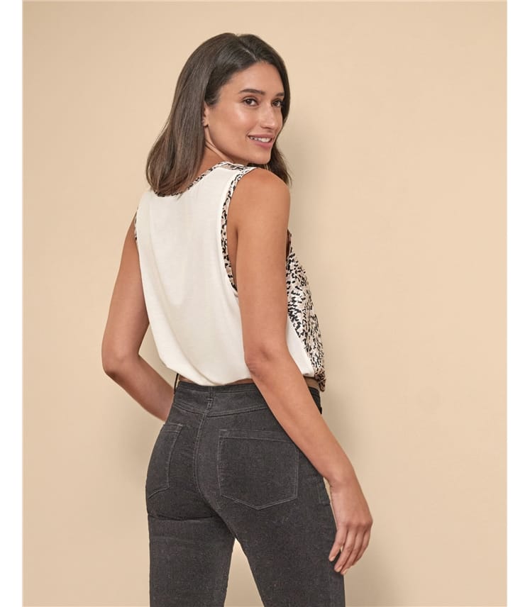 Silk Front Jersey Vest