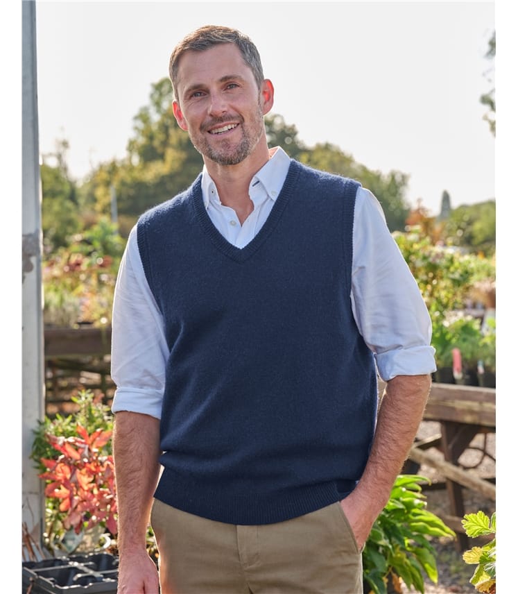 Mens Classic Lambswool Slipover