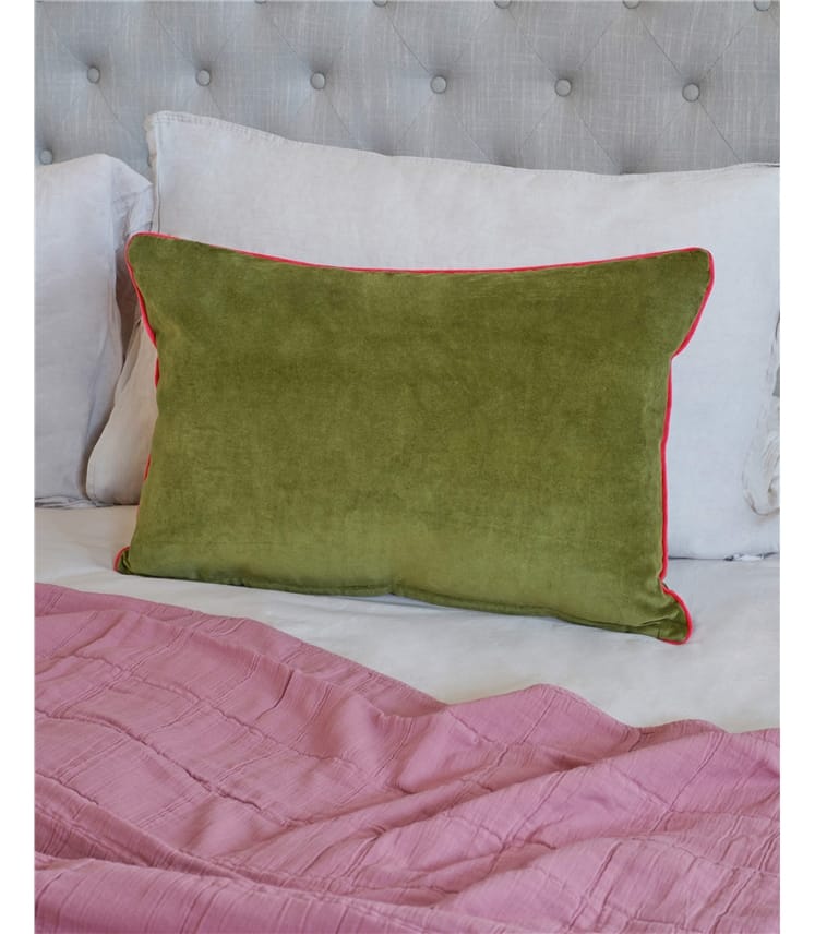 Floral Embroidered Cushion