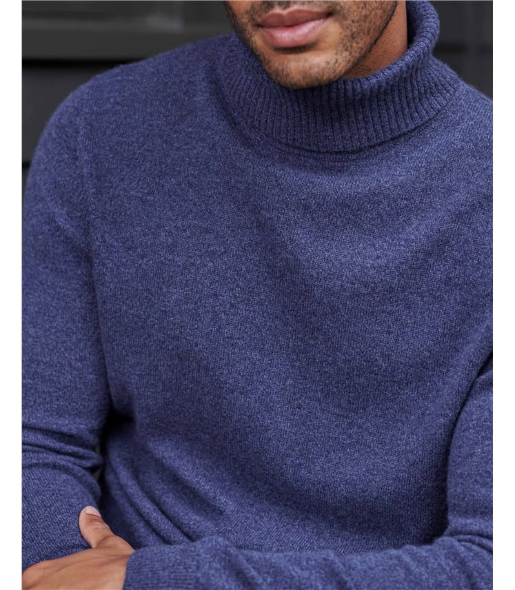 Pure Cashmere Polo Neck Jumper