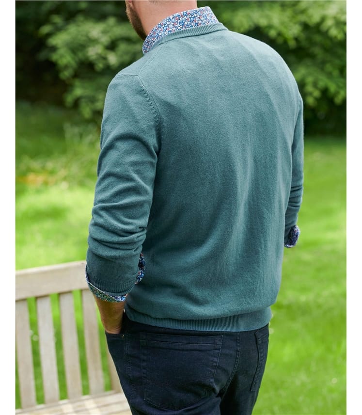 Pull à col rond - Homme - Cachemire & Mérinos