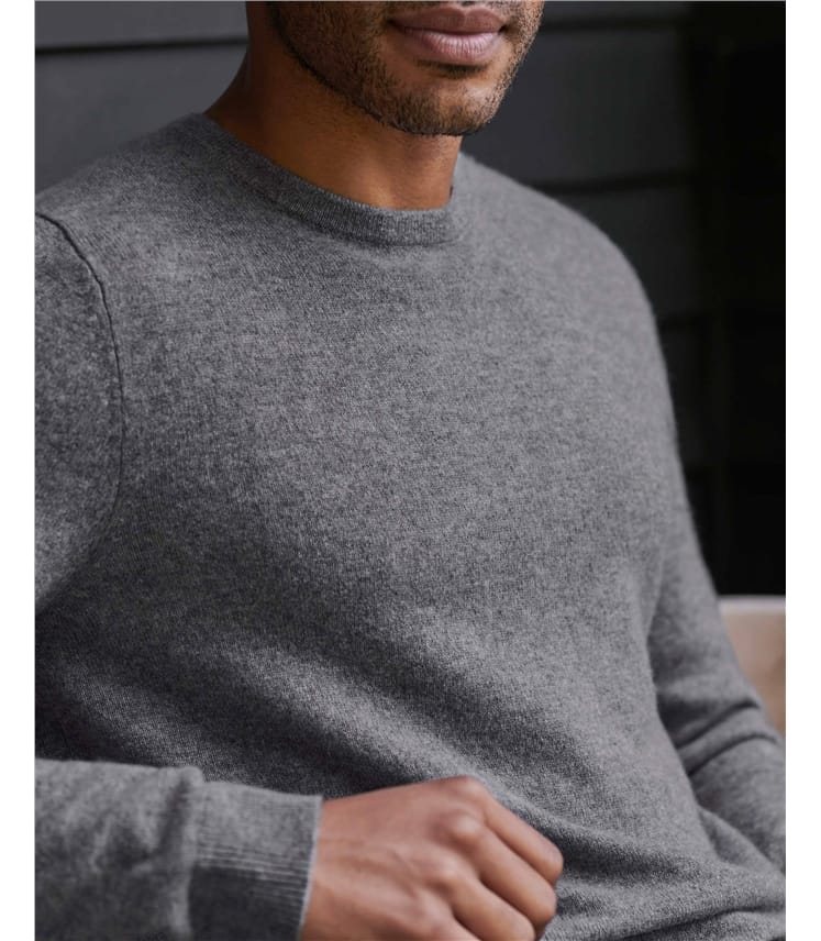 Pull à col rond - Homme - Pur Cachemire