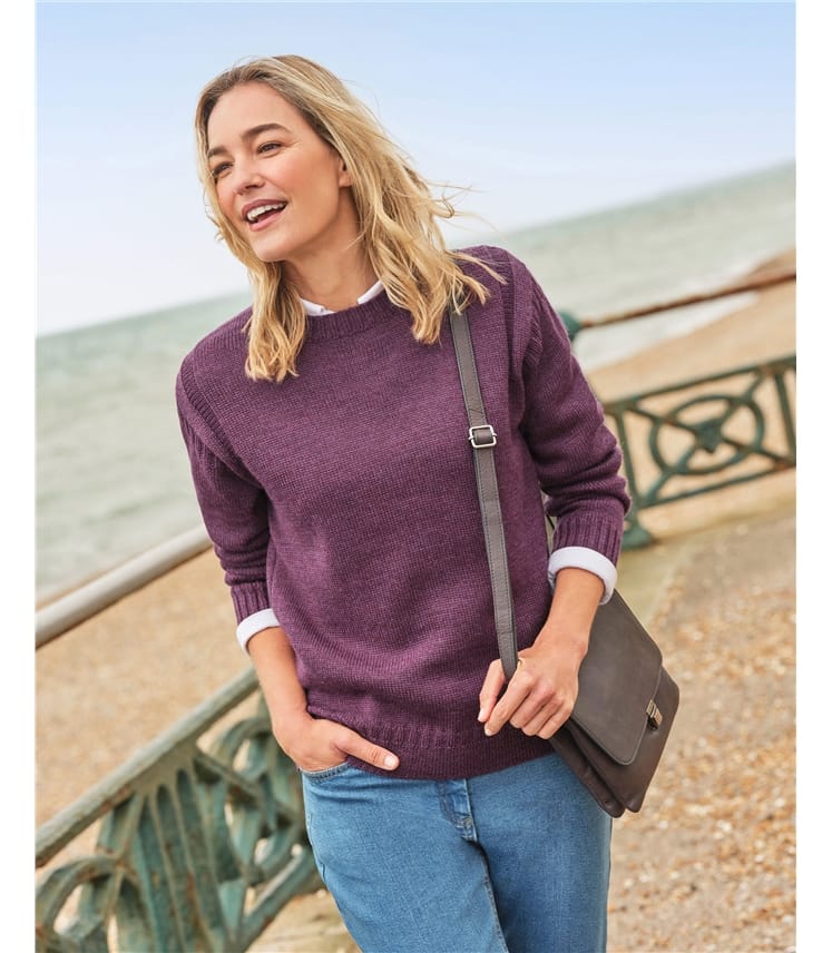 Guernsey-Pullover aus reiner Wolle für Damen