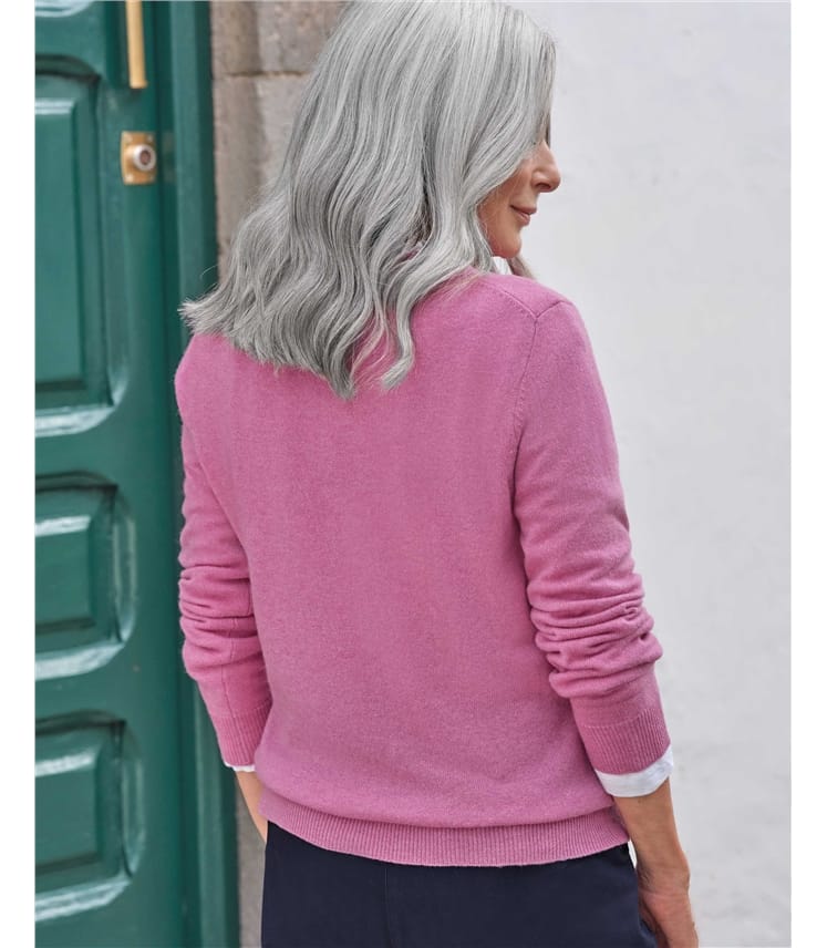 Pull à col rond - Femme - Cachemire & Mérinos