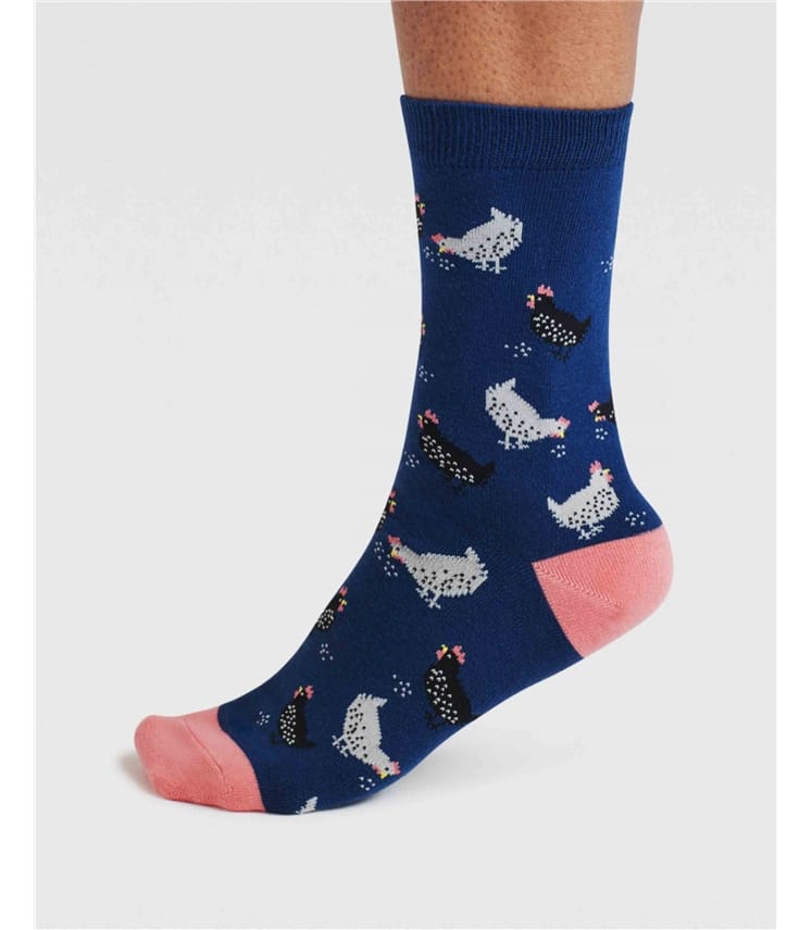 Lot de 3 chaussettes en coton bio Clea Animal pour femmes