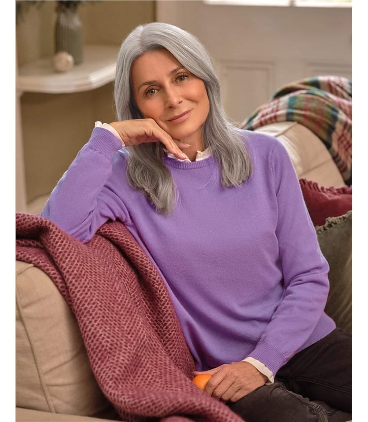 Cashmere and Merino Crew Neck Knitted Jumper