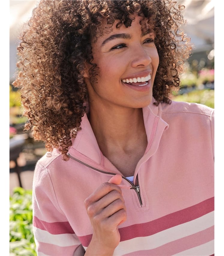 Organic Cotton Half Zip Sweatshirt