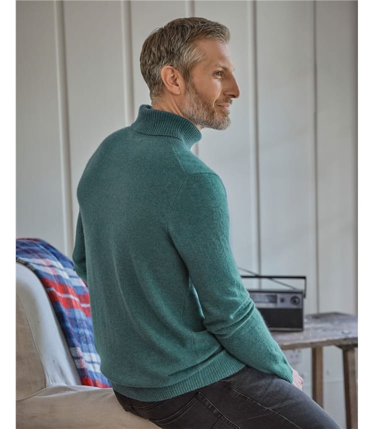 Pull à col roulé - Homme - Pur Cachemire