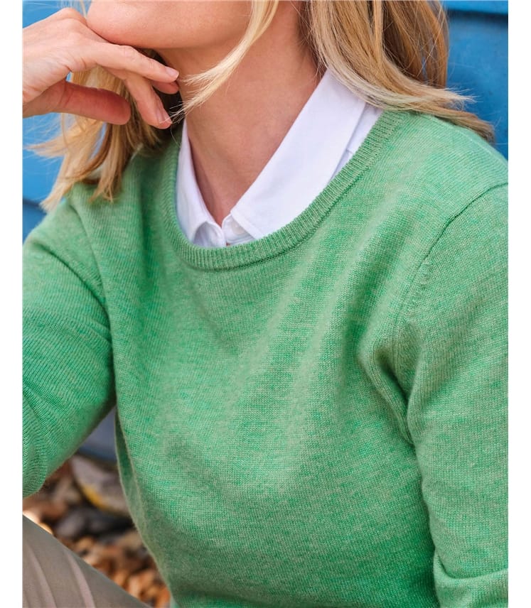 Pull à col rond - Femme - Cachemire & Mérinos