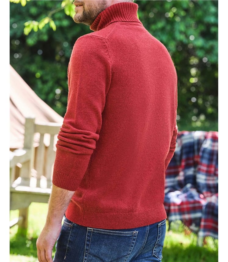 Rollkragenpullover aus Lammwolle für Herren