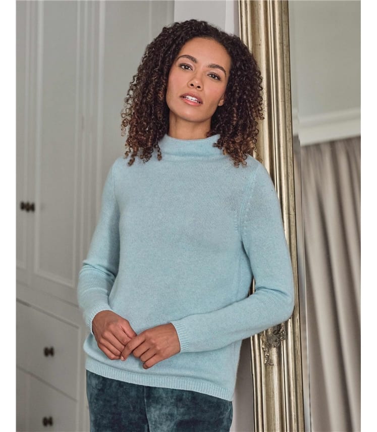 Luxurious Pure Cashmere Turtle Neck Jumper