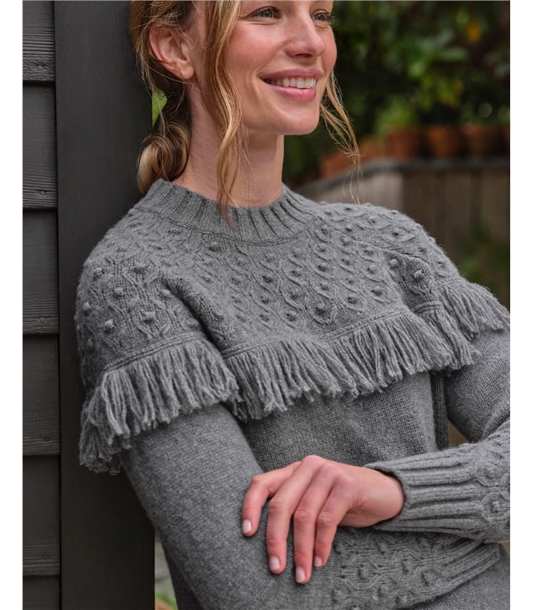 Fringe Textured Jumper