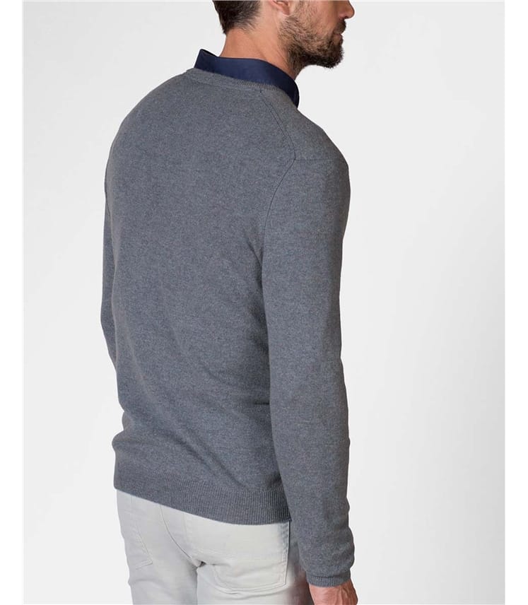 Mens Pure Cashmere V Neck