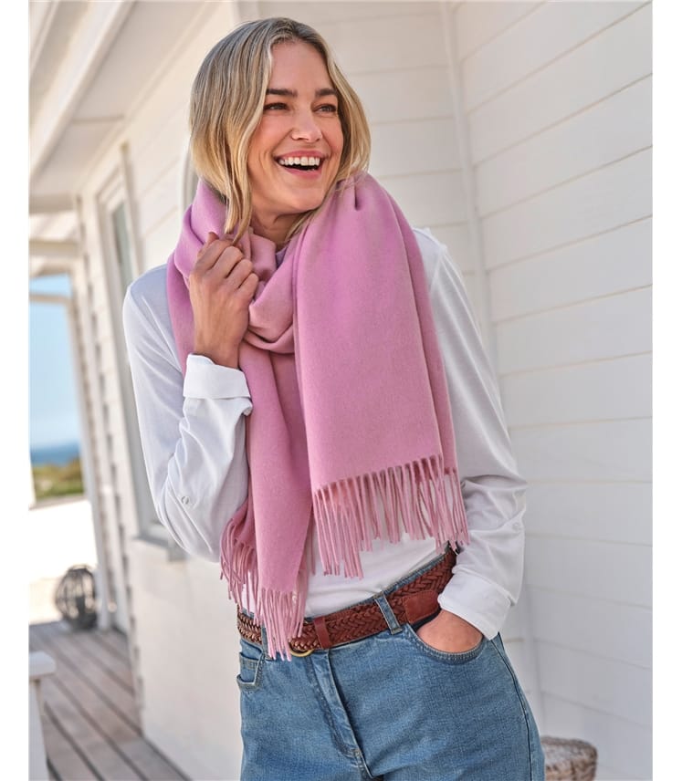 Écharpe à franges - Femme - Pure Laine