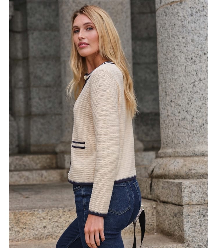 Cotton Stitch Interest Jacket