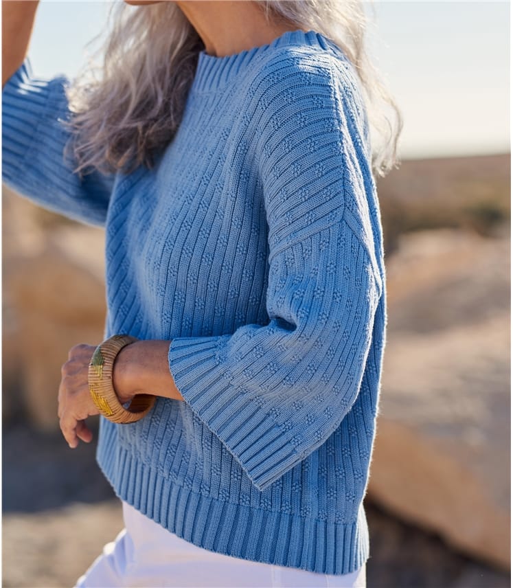 Cornflower Womens Cotton Kimono Sleeve Jumper WoolOvers AU