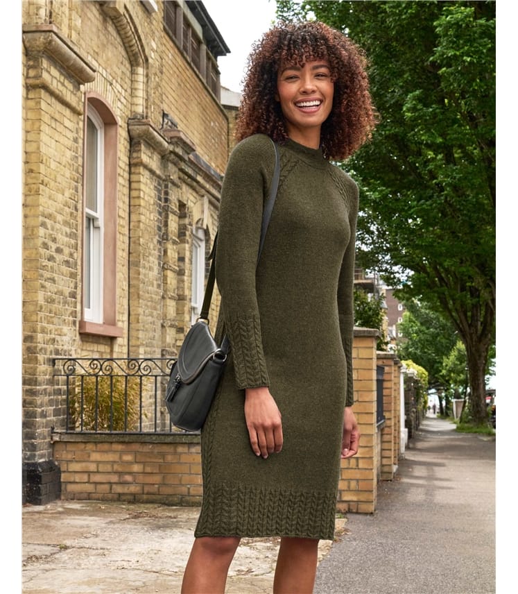 Cable Rib Knitted Dress