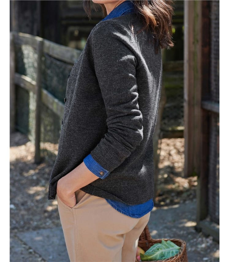 Cashmere Merino Crew Neck Cardigan