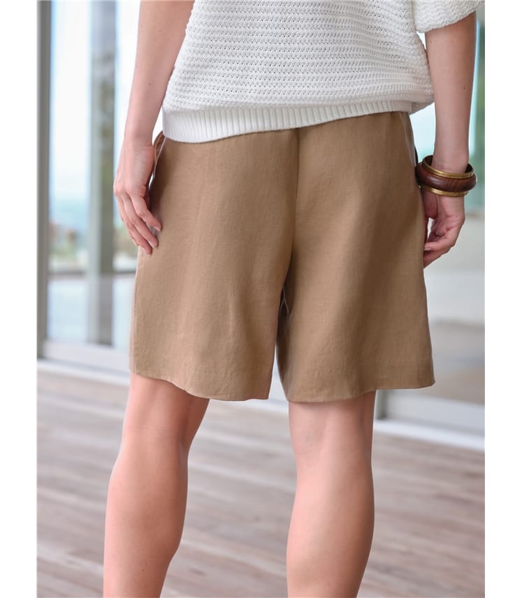 Linen Pleat Shorts