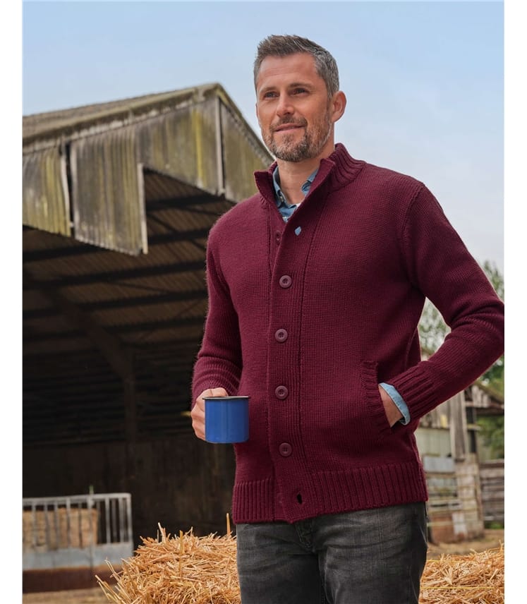 100% Pure Wool Button Everyday Cardigan