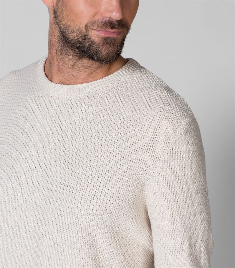 oatmeal crew neck sweater