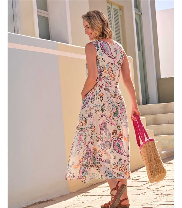 Womens Pocket Pinafore Dress