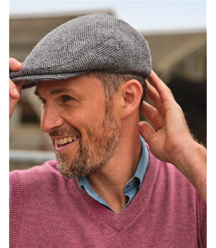 Mens Tweed Flat Cap