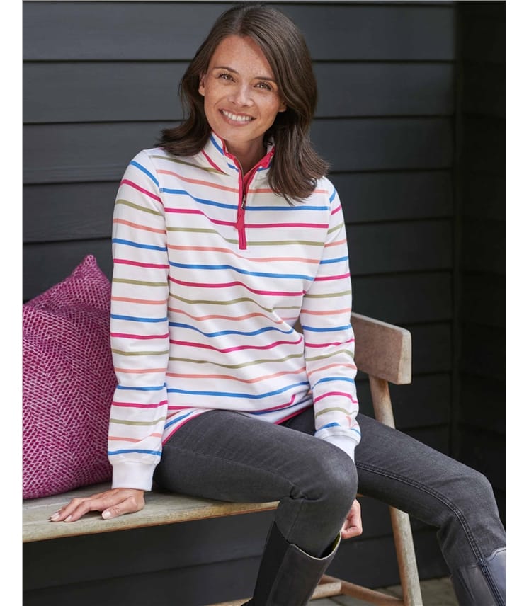 Sweat-shirt à Capuche Femme Dégradé Imprimé - Manches Longues, Zip Et Poche - Décontracté Et Confortable