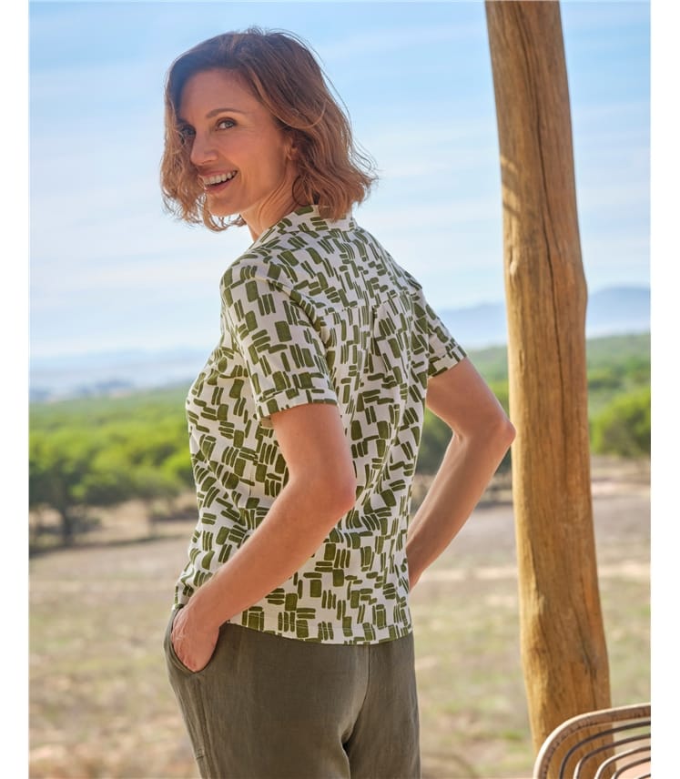 Printed Short Sleeve Jersey Shirt
