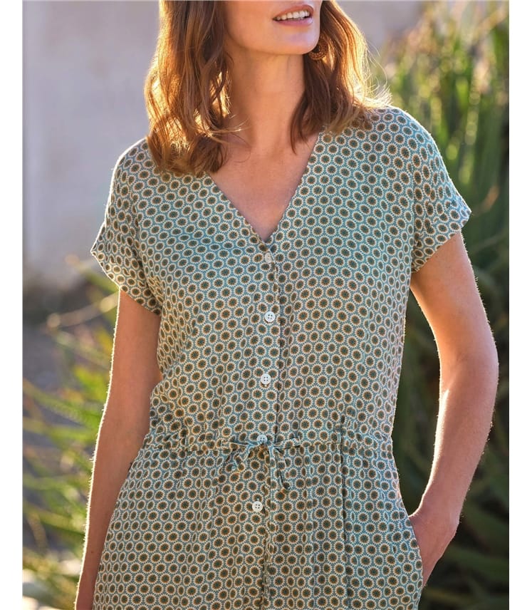 Bedruckter Jumpsuit aus Viskose