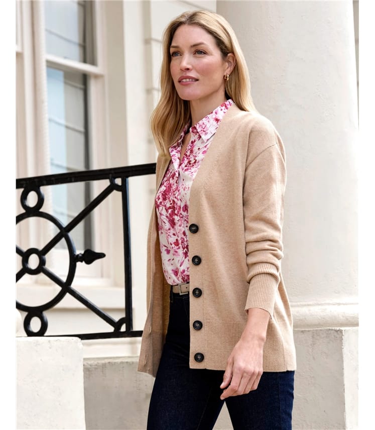Pure Cashmere Boyfriend Cardigan