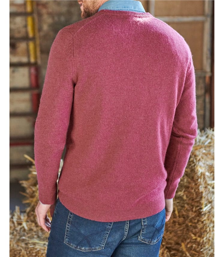 Mens Lambswool V Neck Jumper