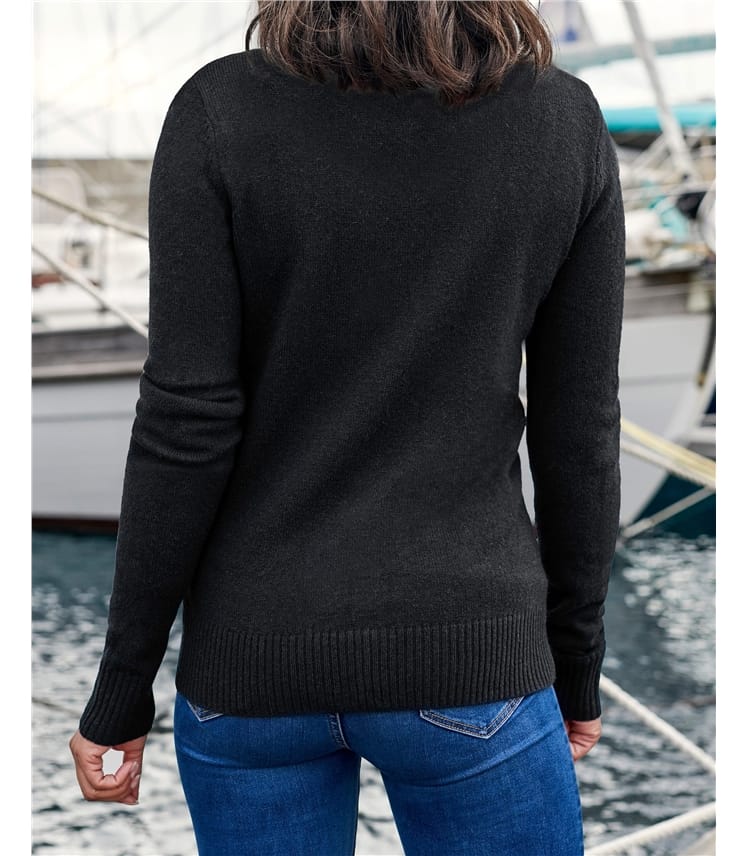 Lambswool Zip Thru Cardigan