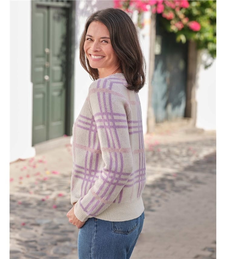 Karierter Pullover
