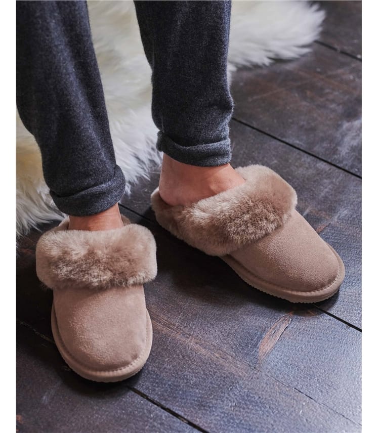 Mink 100% Sheepskin | Womens Short Sheepskin Slipper Boot