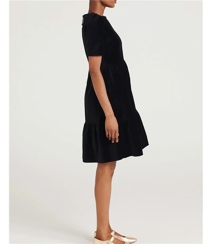 Jamesina Organic Cotton Velvet Midi Dress