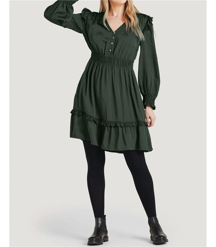 Florna – Gerafftes Kleid aus Tencel
